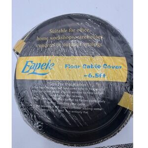 Eapele Floor Cable Cover 6.5ft Black Yellow Stripe Cord Protector Raceway NEW